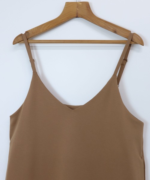 andme（アンドミー）の「きれいめポンチキャミワンピース（ワンピース・レディース・ブラック/ネイビー/カーキ/ライトブラウン/グレー系その他/ミント・M/L）」の11枚目の写真