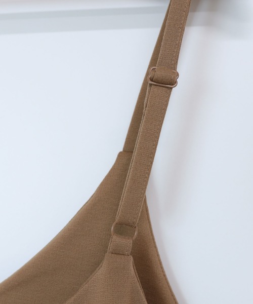 andme（アンドミー）の「きれいめポンチキャミワンピース（ワンピース・レディース・ブラック/ネイビー/カーキ/ライトブラウン/グレー系その他/ミント・M/L）」の12枚目の写真