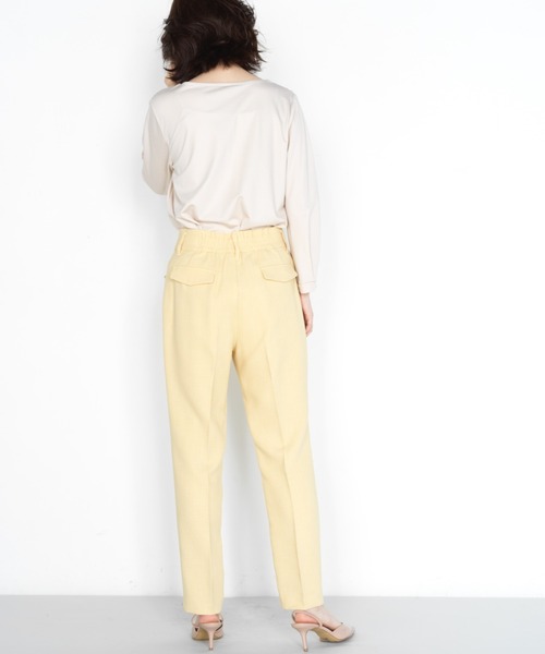 RANAN(ラナン)の「【セットアップ対応】テーパードパンツ(スラックス・レディース・ブラック/ライトグリーン/イエロー/ベージュ/チェック・LL/3L/M/L)」の11枚目の写真