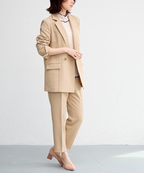 RANAN(ラナン)の「【セットアップ対応】テーパードパンツ(スラックス・レディース・ブラック/ライトグリーン/イエロー/ベージュ/チェック・LL/3L/M/L)」の22枚目の写真
