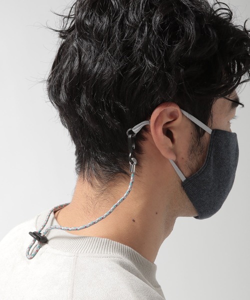 BAYFLOW（ベイフロー）の「BFマスクストラップ（マスク・レディース・ネイビー/グレー/ブルー・0）」の2枚目の写真