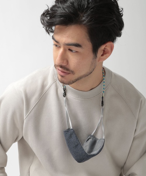 BAYFLOW（ベイフロー）の「BFマスクストラップ（マスク・レディース・ネイビー/グレー/ブルー・0）」の4枚目の写真