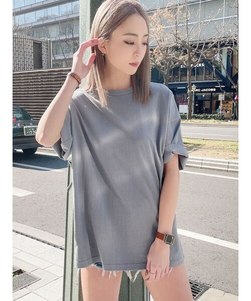 GYDA(ジェイダ)の「Deluxe edition BIG Tシャツ(Tシャツ/カットソー・レディース・オフホワイト/チャコールグレー/その他/その他2・FREE)」の10枚目の写真