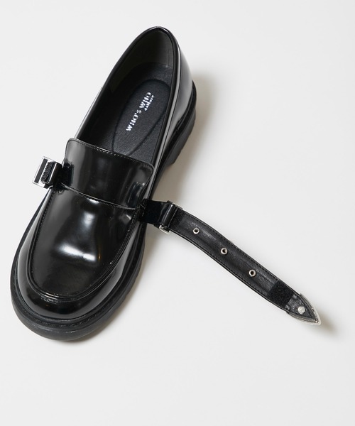 WHO'S WHO gallery(フーズフーギャラリー)の「マニッシュコンチョローファー(ローファー・レディース・ダークグリーン/ブラック系その他・MEDIUM/LARGE)」の3枚目の写真