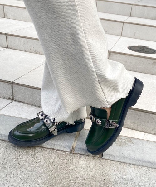 WHO'S WHO gallery(フーズフーギャラリー)の「マニッシュコンチョローファー(ローファー・レディース・ダークグリーン/ブラック系その他・MEDIUM/LARGE)」の20枚目の写真