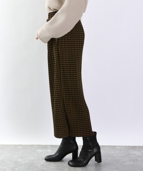 LOWRYS FARM(ローリーズファーム)の「チェックプリーツタイトスカート 928315(スカート・レディース・ベージュ/ダークブラウン/グリーン・FREE)」の9枚目の写真