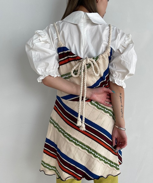 SANSeLF(サンセルフ)の「【SANSeLF】Se original border tunic sanwt3(ワンピース・レディース・マルチ・FREE)」の6枚目の写真