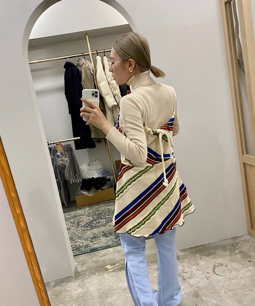 SANSeLF(サンセルフ)の「【SANSeLF】Se original border tunic sanwt3(ワンピース・レディース・マルチ・FREE)」の14枚目の写真