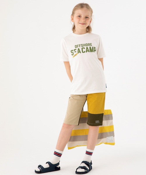 KRIFF MAYER Kid's Collection（クリフメイヤーキッズコレクション）の「チョビ刺繍TEE（Tシャツ/カットソー・キッズ・チャコール/オフホワイト/ベージュ・140/150/170/120/130/160）」の5枚目の写真