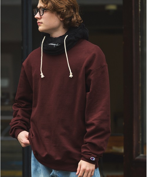 Champion（チャンピオン）の「Champion PULLOVER オーバーサイズ プルオーバー クルーネック スウェット/チャンピオン（スウェット・メンズ・ホワイト/チャコールグレー/ブラック/ダークグリーン/パープル/ネイビー/グレー/レッド/ロイヤルブルー/ワイン/オレンジ・S/M/L/XL）」の14枚目の写真