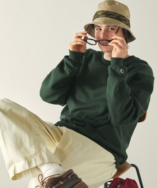 Champion（チャンピオン）の「Champion PULLOVER オーバーサイズ プルオーバー クルーネック スウェット/チャンピオン（スウェット・メンズ・ホワイト/チャコールグレー/ブラック/ダークグリーン/パープル/ネイビー/グレー/レッド/ロイヤルブルー/ワイン/オレンジ・S/M/L/XL）」の20枚目の写真