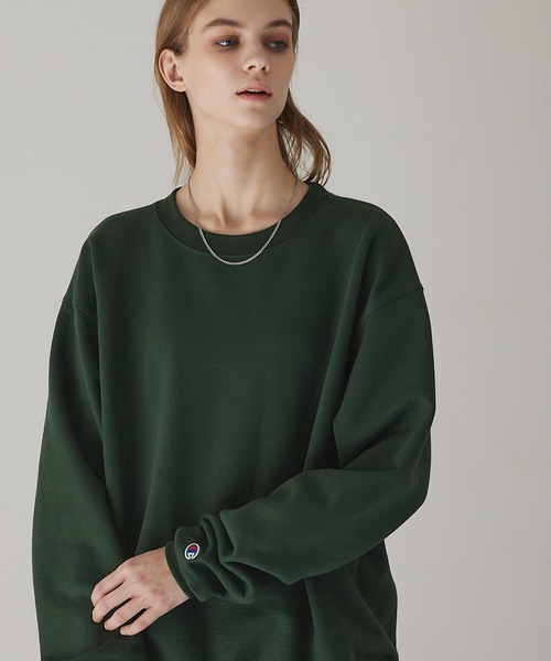Champion（チャンピオン）の「Champion PULLOVER オーバーサイズ プルオーバー クルーネック スウェット/チャンピオン（スウェット・メンズ・ホワイト/チャコールグレー/ブラック/ダークグリーン/パープル/ネイビー/グレー/レッド/ロイヤルブルー/ワイン/オレンジ・S/M/L/XL）」の18枚目の写真