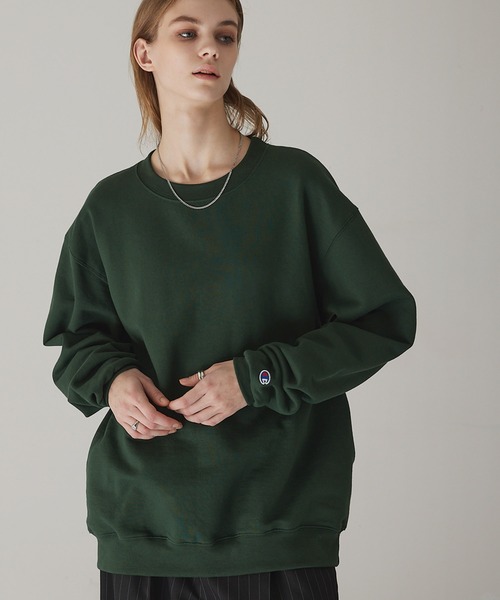 Champion（チャンピオン）の「Champion PULLOVER オーバーサイズ プルオーバー クルーネック スウェット/チャンピオン（スウェット・メンズ・ホワイト/チャコールグレー/ブラック/ダークグリーン/パープル/ネイビー/グレー/レッド/ロイヤルブルー/ワイン/オレンジ・S/M/L/XL）」の22枚目の写真