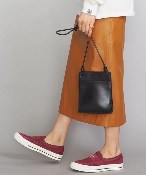 BEAUTY&YOUTH UNITED ARROWS（ビューティーアンドユースユナイテッドアローズ）の「BY レザースクエアベローズショルダーバッグ（ショルダーバッグ・レディース・ブラック/ベージュ/ライトピンク/ライム/オフホワイト・FREE）」の3枚目の写真