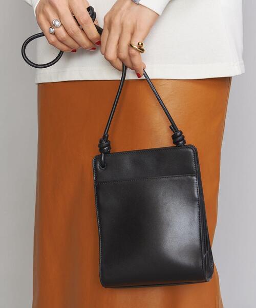 BEAUTY&YOUTH UNITED ARROWS（ビューティーアンドユースユナイテッドアローズ）の「BY レザースクエアベローズショルダーバッグ（ショルダーバッグ・レディース・ブラック/ベージュ/ライトピンク/ライム/オフホワイト・FREE）」の17枚目の写真