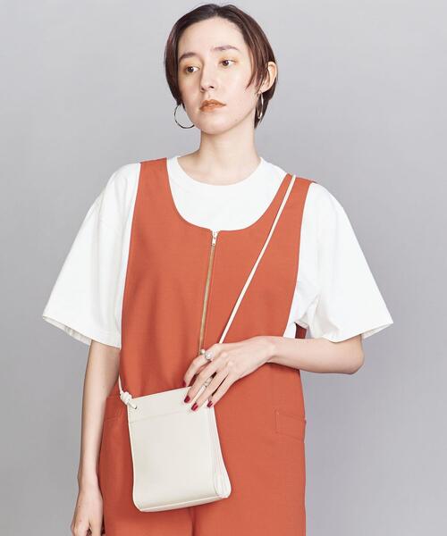 BEAUTY&YOUTH UNITED ARROWS（ビューティーアンドユースユナイテッドアローズ）の「BY レザースクエアベローズショルダーバッグ（ショルダーバッグ・レディース・ブラック/ベージュ/ライトピンク/ライム/オフホワイト・FREE）」の21枚目の写真