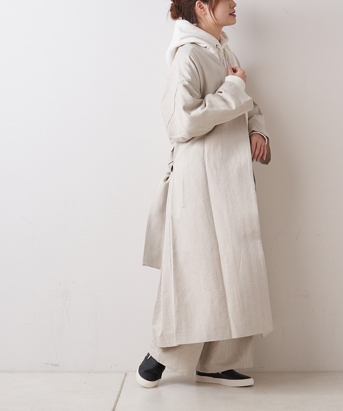 PUAL CE CIN（ピュアルセシン）の「【Du noir】リネンコート（ノー  