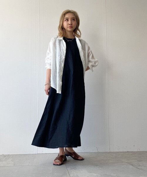 JET（ジェット）の「◆【ウォッシャブル】フレンチリネンシャツ（シャツ/ブラウス・レディース・ホワイト/チャコールグレー/ライトグリーン/ベージュ/ライトオレンジ系/レモンイエロー/パープル系4・04/80）」の17枚目の写真