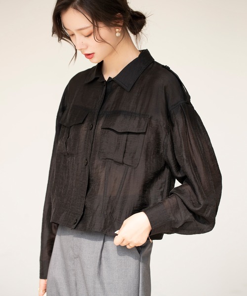 SAISON DE PAPILLON（セゾンドパピヨン）の「ブルゾン風シアー  