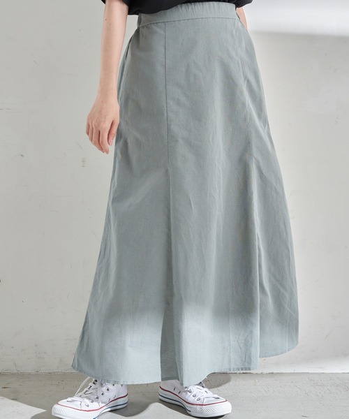 earth music&ecology（アースミュージックアンドエコロジー）の「フレンチリネンブレンドスカート　＊（スカート・レディース・サーモンピンク/チェック/ベージュ/その他8/ミント/ダークネイビー・FREE）」の3枚目の写真