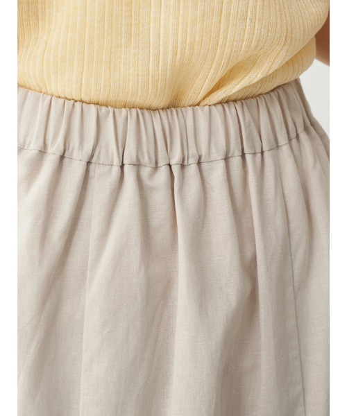 earth music&ecology（アースミュージックアンドエコロジー）の「フレンチリネンブレンドスカート　＊（スカート・レディース・サーモンピンク/チェック/ベージュ/その他8/ミント/ダークネイビー・FREE）」の7枚目の写真