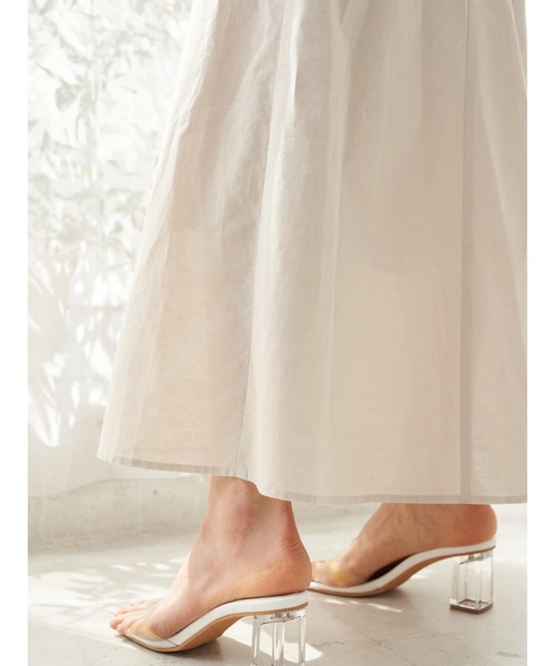 earth music&ecology（アースミュージックアンドエコロジー）の「フレンチリネンブレンドスカート　＊（スカート・レディース・サーモンピンク/チェック/ベージュ/その他8/ミント/ダークネイビー・FREE）」の15枚目の写真