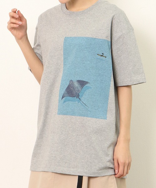 Jonas Claesson（ジョナスクレアッソン）の「【 JONAS CLAESSON / ジョナス・クレアッソン 】EAGLE RAY プリント半袖Tシャツ NSB（Tシャツ/カットソー・メンズ・ネイビー/グレー/ホワイト・M/XS/L）」の12枚目の写真
