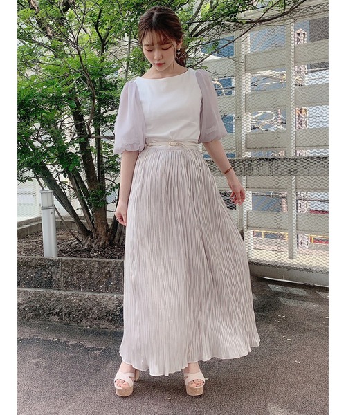 dazzlin（ダズリン）の「スリーブアソートカットトップス（Tシャツ/カットソー・レディース・オフホワイト/ブルー/モカ・FREE）」の16枚目の写真