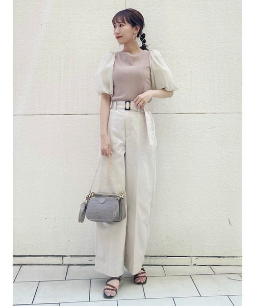 dazzlin（ダズリン）の「スリーブアソートカットトップス（Tシャツ/カットソー・レディース・オフホワイト/ブルー/モカ・FREE）」の14枚目の写真