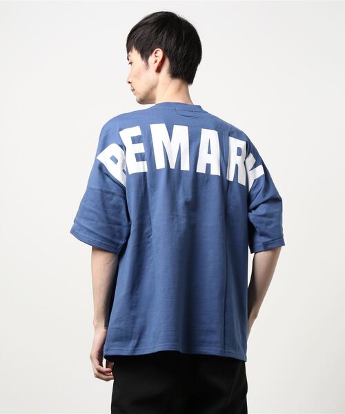 AZUL by moussy(アズールバイマウジー)の「REMARK BIG LOGO TEE/リマークビッグロゴTシャツ(Tシャツ/カットソー・メンズ・ホワイト/ブラック/ブルー・LARGE/MEDIUM)」の5枚目の写真