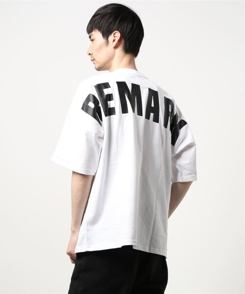 AZUL by moussy(アズールバイマウジー)の「REMARK BIG LOGO TEE/リマークビッグロゴTシャツ(Tシャツ/カットソー・メンズ・ホワイト/ブラック/ブルー・LARGE/MEDIUM)」の7枚目の写真