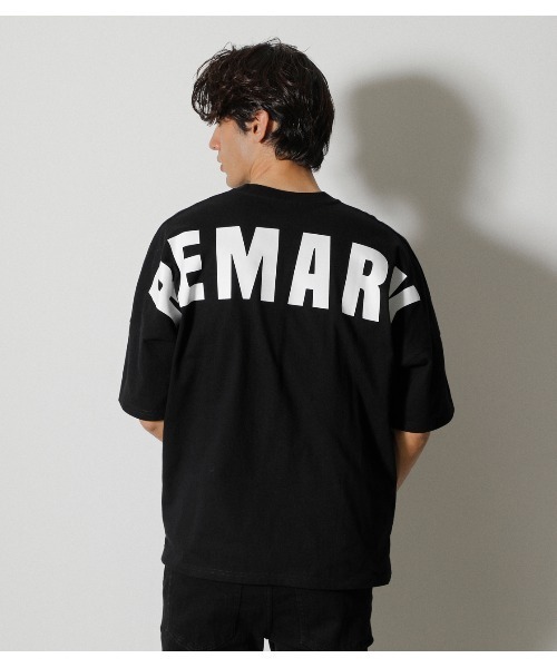 AZUL by moussy(アズールバイマウジー)の「REMARK BIG LOGO TEE/リマークビッグロゴTシャツ(Tシャツ/カットソー・メンズ・ホワイト/ブラック/ブルー・LARGE/MEDIUM)」の13枚目の写真