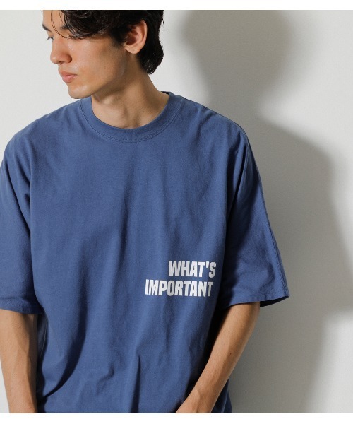 AZUL by moussy(アズールバイマウジー)の「REMARK BIG LOGO TEE/リマークビッグロゴTシャツ(Tシャツ/カットソー・メンズ・ホワイト/ブラック/ブルー・LARGE/MEDIUM)」の17枚目の写真