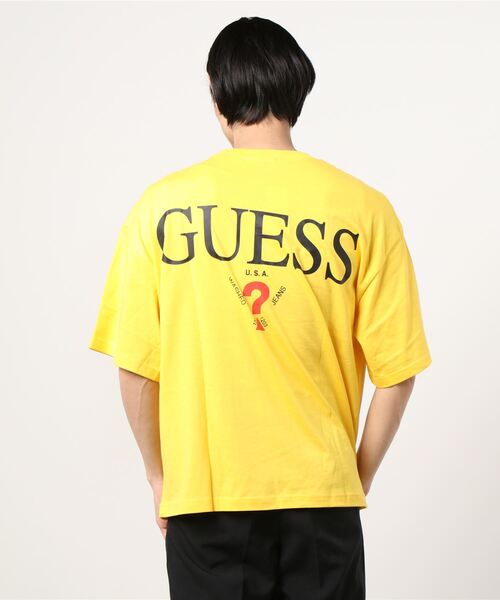 Guess（ゲス）の「∴WEGO/別注GUESSカラーロゴビッグシルエット半袖Tシャツ（Tシャツ/カットソー・メンズ・イエロー/オレンジ/スミクロ/ホワイト・LARGE/MEDIUM）」の11枚目の写真