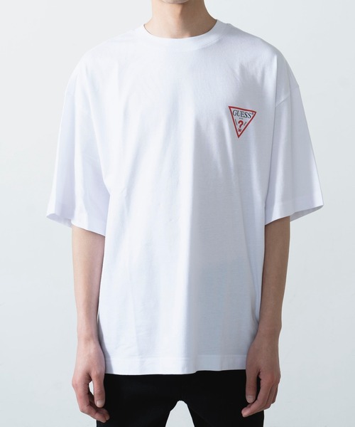 Guess（ゲス）の「∴WEGO/別注GUESSカラーロゴビッグシルエット半袖Tシャツ（Tシャツ/カットソー・メンズ・イエロー/オレンジ/スミクロ/ホワイト・LARGE/MEDIUM）」の6枚目の写真