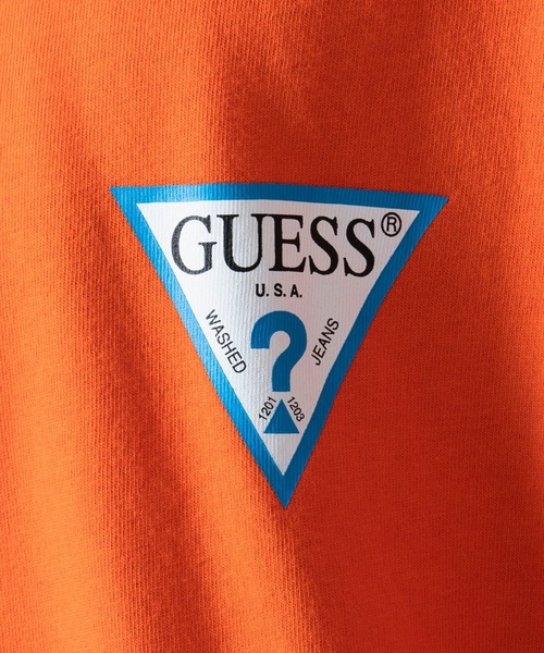 Guess（ゲス）の「∴WEGO/別注GUESSカラーロゴビッグシルエット半袖Tシャツ（Tシャツ/カットソー・メンズ・イエロー/オレンジ/スミクロ/ホワイト・LARGE/MEDIUM）」の21枚目の写真
