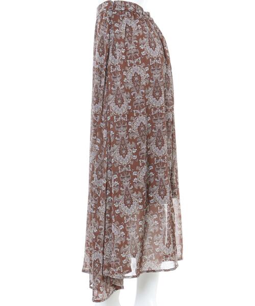 INGNI（イング）の「ダマスク柄／スカート（スカート・レディース・ブラック/ブラウン・FREE）」の4枚目の写真