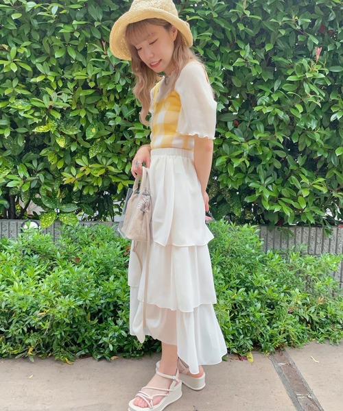 WEGO（ウィゴー）の「WEGO/ギンガムチェックキャミソール（キャミソール・レディース・ホワイト/サックスブルー/イエロー/グリーン・FREE）」の22枚目の写真