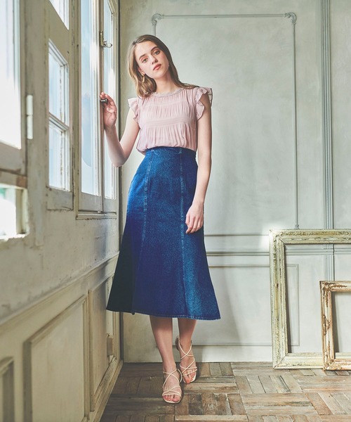 BE RADIANCE（ビーラディエンス）の「マジョリカプリーツブラウス（シャツ/ブラウス・レディース・ピンク/ホワイト/ブルー・FREE）」の5枚目の写真