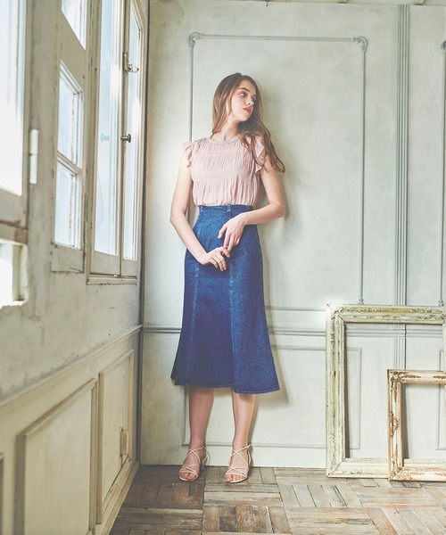 BE RADIANCE（ビーラディエンス）の「マジョリカプリーツブラウス（シャツ/ブラウス・レディース・ピンク/ホワイト/ブルー・FREE）」の8枚目の写真