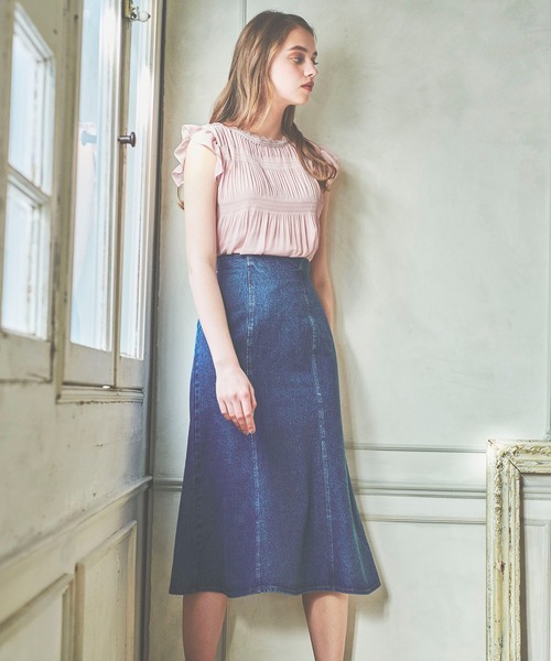 BE RADIANCE（ビーラディエンス）の「マジョリカプリーツブラウス（シャツ/ブラウス・レディース・ピンク/ホワイト/ブルー・FREE）」の12枚目の写真