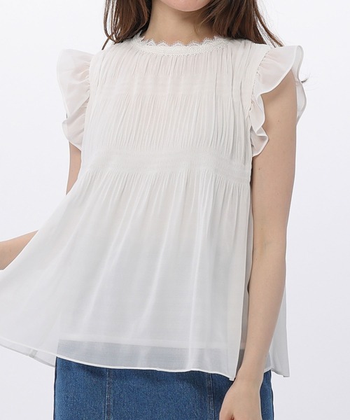 BE RADIANCE（ビーラディエンス）の「マジョリカプリーツブラウス（シャツ/ブラウス・レディース・ピンク/ホワイト/ブルー・FREE）」の22枚目の写真