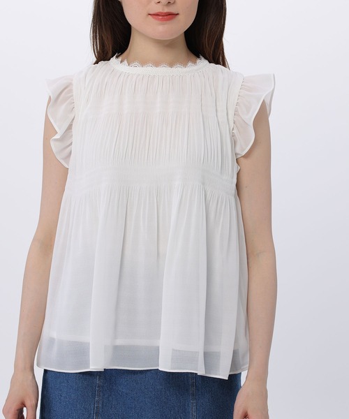 BE RADIANCE（ビーラディエンス）の「マジョリカプリーツブラウス（シャツ/ブラウス・レディース・ピンク/ホワイト/ブルー・FREE）」の21枚目の写真