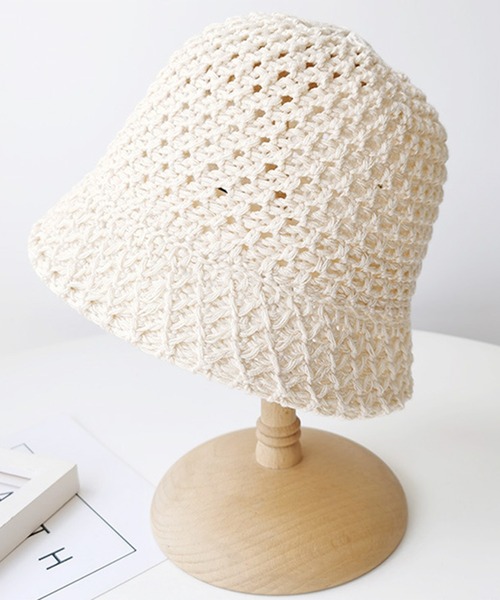 LIPSERVICE(リップサービス)の「透かしレース編みバケットハット【ZOZOTOWN限定】(ハット・レディース・ブラック/ホワイト/イエロー/ベージュ・FREE)」の2枚目の写真