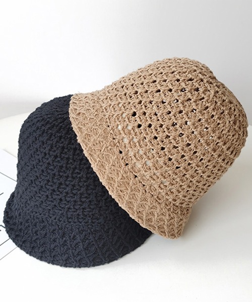 LIPSERVICE(リップサービス)の「透かしレース編みバケットハット【ZOZOTOWN限定】(ハット・レディース・ブラック/ホワイト/イエロー/ベージュ・FREE)」の3枚目の写真