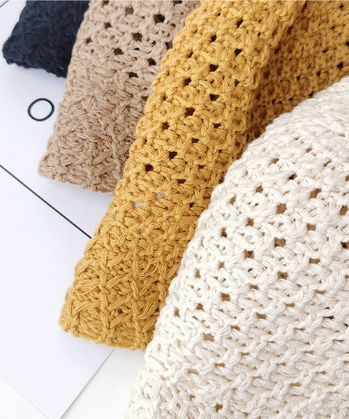 LIPSERVICE(リップサービス)の「透かしレース編みバケットハット【ZOZOTOWN限定】(ハット・レディース・ブラック/ホワイト/イエロー/ベージュ・FREE)」の6枚目の写真