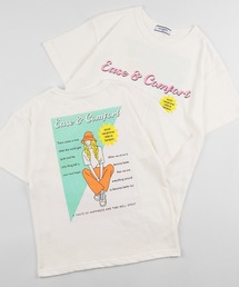 make a ray!（メイク ア レイ！）の「レトロイラストガール キッズ半袖Tシャツ【140cm-160ｃｍ】（Tシャツ/カットソー・キッズ）」