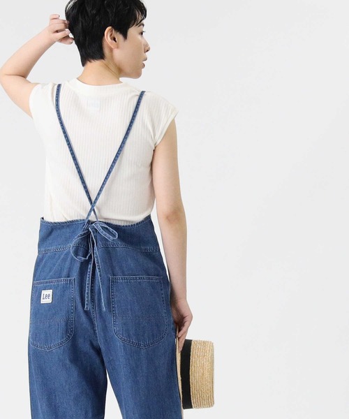 Lee（リー）の「【Lee】サロペットセット（ノースリーブとサロペットの2点セット）（サロペット/オーバーオール・レディース・ダークインディゴブルー・M/L）」の4枚目の写真
