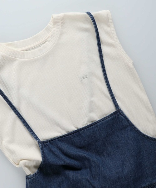 Lee（リー）の「【Lee】サロペットセット（ノースリーブとサロペットの2点セット）（サロペット/オーバーオール・レディース・ダークインディゴブルー・M/L）」の19枚目の写真