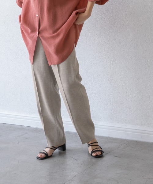 yuw(ユウ)の「リネンライクオックステーパード 953020(その他パンツ・レディース・ベージュ/ブラック/グリーン・LARGE/MEDIUM)」の11枚目の写真